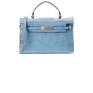 Italian Leather Lea Leather Top Handle Bag